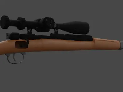 Kar98k fishing rod Free 3D model