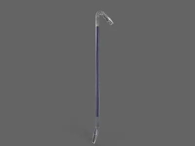 PBR Crowbar V1Blue Low-poly 3D model