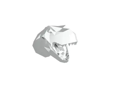 Tyrannosaurus Rex Head v1 004 Low-poly 3D model