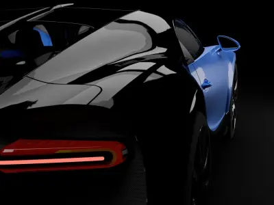 Bugatti Chiron Free low-poly 3D model