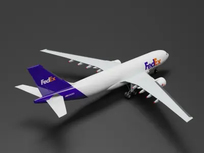 Airbus A300 FedEx Cargo Livery 3D model