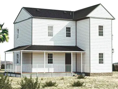 Farm House Low-poly 3D model