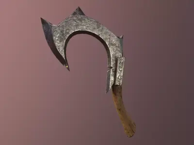 LowPoly Damaged and Dirty Hook Low-poly 3D model