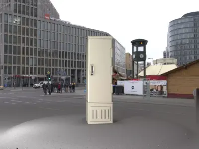 Electrical Distribution Cabinet 82 Low-poly 3D model