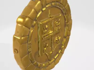 Ancient Gold Coin 3D Model 3D model