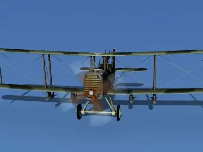 Airco DH-4 V02 Bomber RAF 3D model
