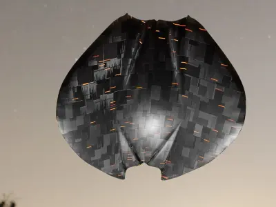 Aircraft Commercial Spaceship Cockpit Game ready Low-poly 3D model