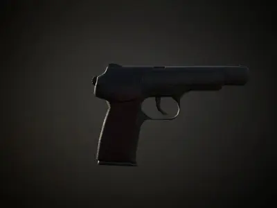 Stechkin APS pistol Low-poly 3D model