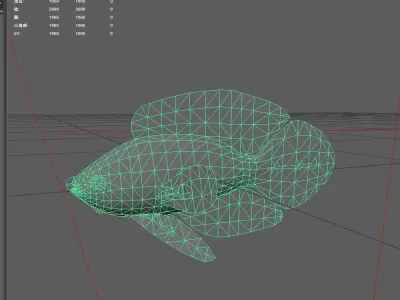 Plesiops Low-poly 3D model