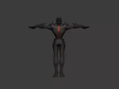 red demon redy for game  Low-poly 3D model