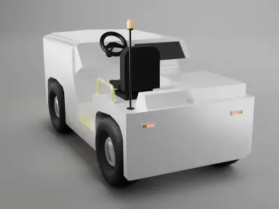 AIRPORT BAGGAGE TRUCK Low-Poly 3D model Low-poly 3D model