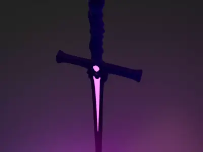 Stylized Arcane Sword 3D model