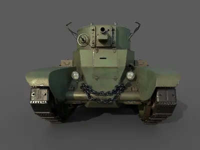 Soviet Tank BT-7A 3D model