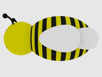 Cartoon Bee 3D Model Low-poly 3D model