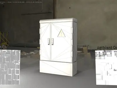 Electrical Distribution Cabinet 51 Low-poly 3D model