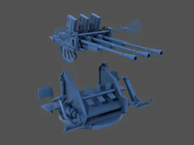 Type 96 25mm triple mount - Commercial license - 1-100 scale 3D print model