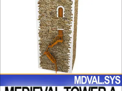Medieval Tower A 3D model