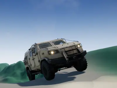 Armored Military Vehicle Low-poly 3D model