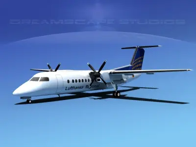 DeHavilland DHC-8-Q300 Lufthansa Regional 3D model
