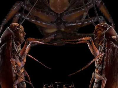 Recreation of Kafkas Metamorphosis Low-poly 3D model