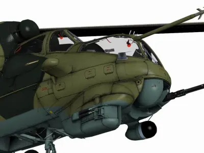 Mil Mi-24V Hind 3D model