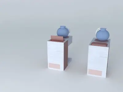 2 burner coffee machines with coffee pots Free 3D model