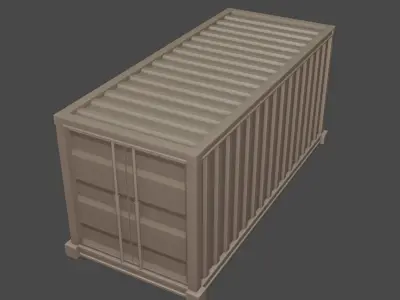 Lowpoly container cargo Free low-poly 3D model