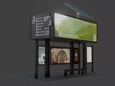 Bus Station Free 3D model
