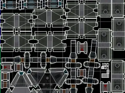 Sci fi machine - Cyberpunk design - PBR Low-poly 3D model