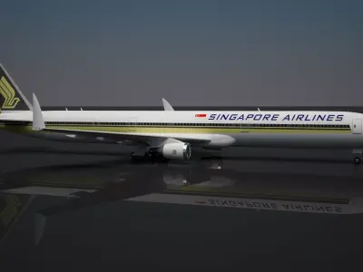Singapore Airlines boeing 777 9X new 3D model