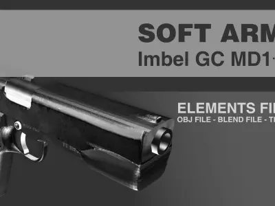 Soft Army - Imbel GC MD1 9mm Low-poly 3D model