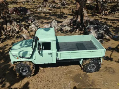 Crawler G3308 Sideboard Flatbed - 1-10 RC body attachment 3D print model