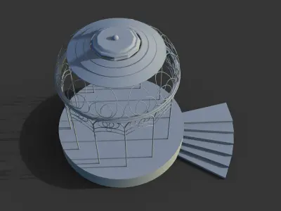 Hobbit Dome Low-poly 3D model
