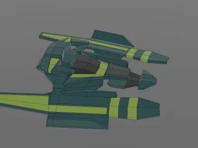 Low poly Spaceship Low-poly 3D model Low-poly 3D model