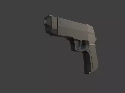 9 MM Handgun Free low-poly 3D model