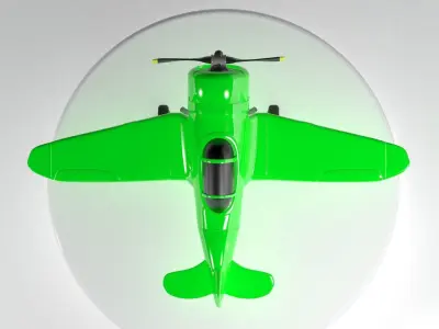 North American T-6 Texan Free low-poly 3D model