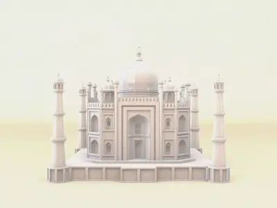 Taj Mahal Low-poly 3D model