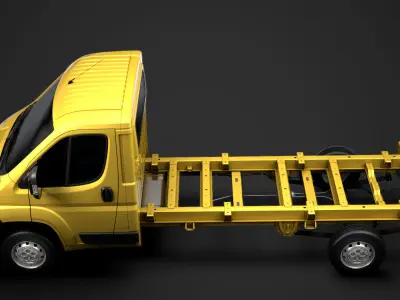 Peugeot Manager Chassis Truck Single Cab 4035WB 2014 3D model