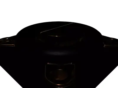 Industrial Metallic Control Knob Component Low-poly 3D model