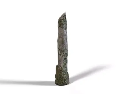 old stone pillar Low-poly 3D model