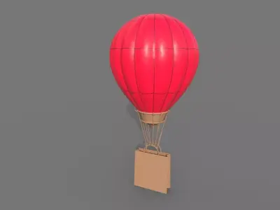 Shopping advt Parachute 3D model