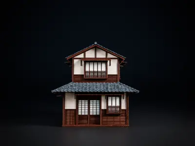 JAPAN TRADITIONAL BUILDING 004 Low-poly 3D model