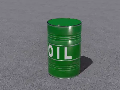 Barrel 3D model oil can Low-poly 3D model