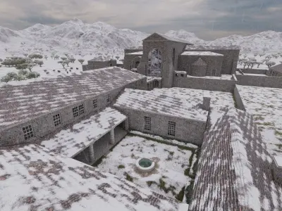 Historical church-Ancient church-Temple 3D model