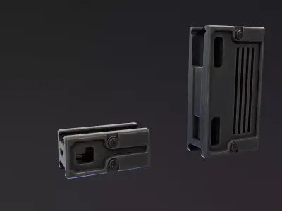 Double Picatinny Rail Free low-poly 3D model