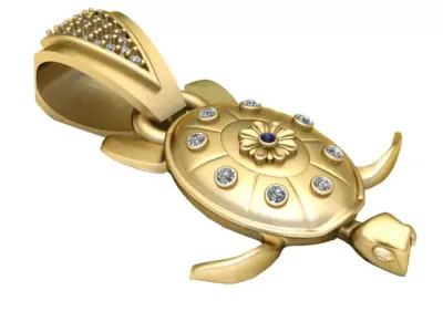 TURTLE REPTILES PENDANT 3D PRINTABLE MODEL 3D print model