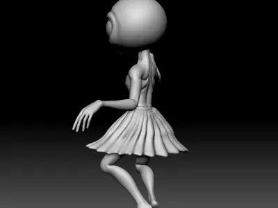 Alien Statue - 0250 3D print model