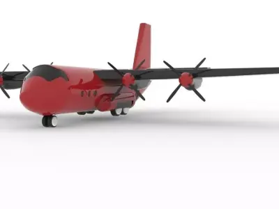 cargo plane Low-poly 3D model