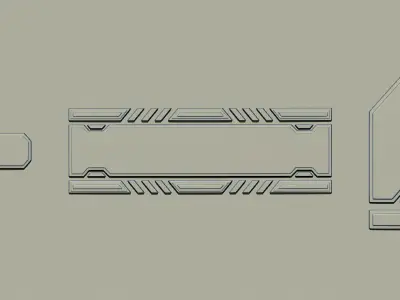 80 SCI-FI VDM and IMM Brushes Pack 3D model