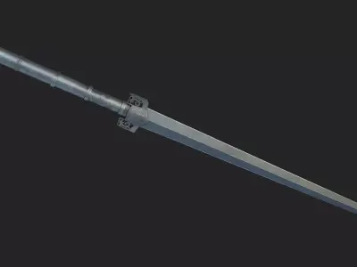 Jian Blade Low-poly 3D model